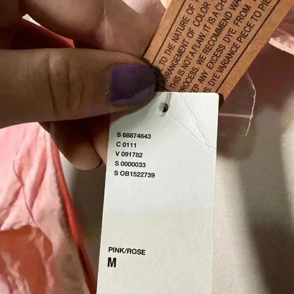 NWT Urban Outfitters Women's Pink BDG Davidson Cutout Button Down Cropped Top M - Picture 8 of 8